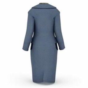 3д модель женского пальто модного