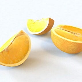 Food Orange Fruit 3d model