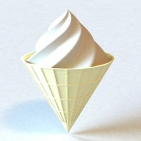 食品冰淇淋甜筒3d模型