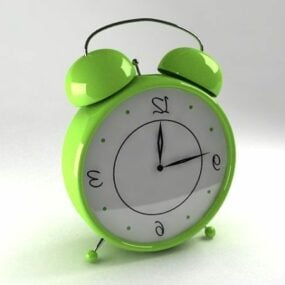 Reloj despertador infantil verde modelo 3d
