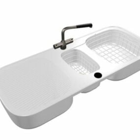 Model 3d Papan Saliran Sinki Dapur