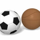 Baloncesto Deportivo Y Balón De Fútbol