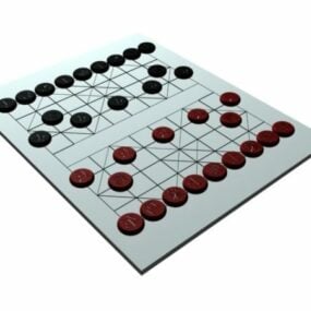 중국어 번체 체스 세트 3d 모델