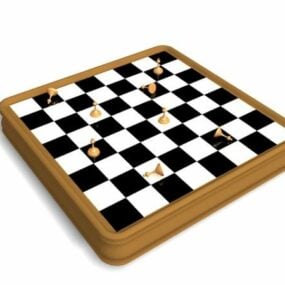 Western Chess Set 3d model