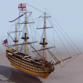 โมเดล 3d เรือรบ Hms Victory Warship
