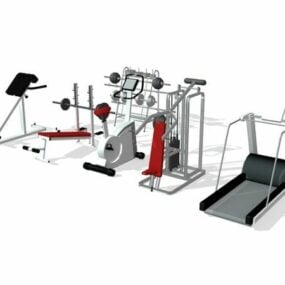 3д модель тренажерного зала для упражнений на ноги