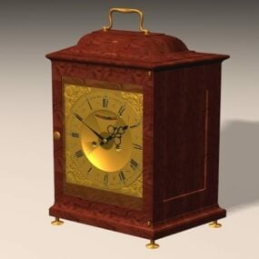 3d модель старовинного камінного годинника для вітальні