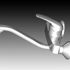 Chrome Pull-out Kitchen Faucet 3d model