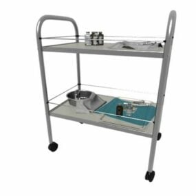 Hospital Equipment Medication Cart 3d model