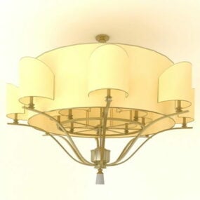 Semi-inbouw plafondlamp voor thuis, 3D-model
