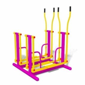 Gym Equipment Long Chair Equipment 3d model