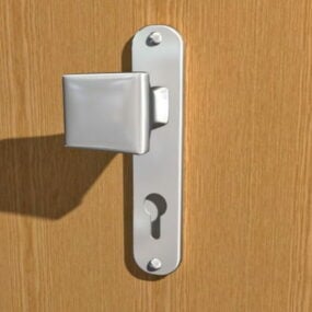 Home Door Knob With Metal Lock 3d model