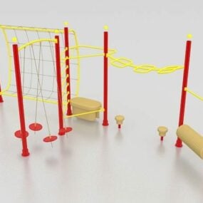 Monkey Bars Playground Equipment 3d model