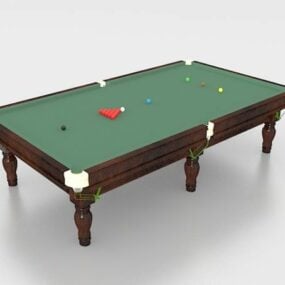 Billiards Snooker Table And Balls 3d model