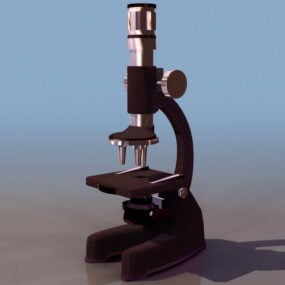 Model 3d Peralatan Mikroskop Optik Rumah Sakit