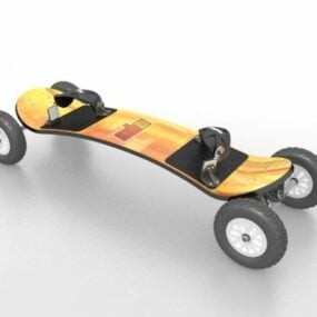 Sport Long Board Skateboard 3d model