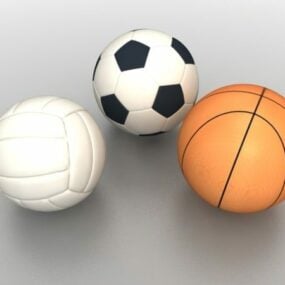 Sportbälle-Sammlung 3D-Modell