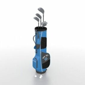 गोल्फ क्लब बैग सेट 3डी मॉडल