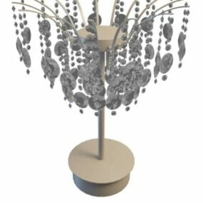 Modern Crystal Chandelier Table Lamp 3d model