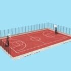 Cancha de baloncesto deportivo