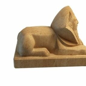 Egipski kultowy posąg Sfinksa Model 3D