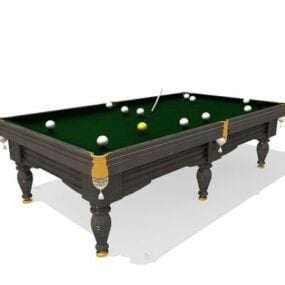 Vintage Billiards Pool Table 3d model