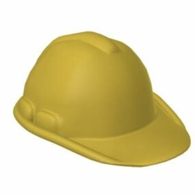 黄色安全头盔3d模型