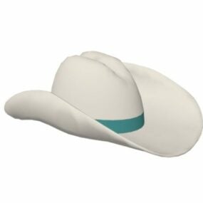 Model 3D starego zachodniego kowbojskiego kapelusza