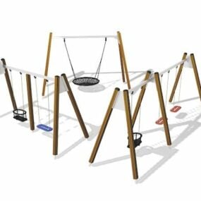 Children Playground Swing Sets 3d model