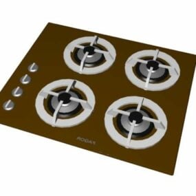 3d модель кухонної газової плити Fagor