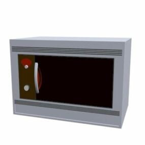 Gas Oven Silver Color 3d model