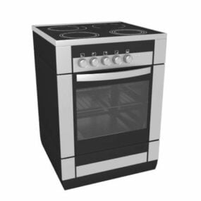 Kitchen Oven Black 3d model