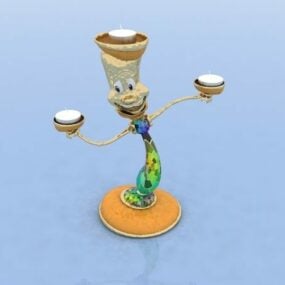Kerzenständer im Glasbecher 3D-Modell