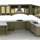 U Shape Design Kitchen Cabinets