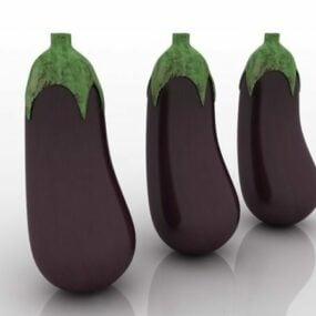 野菜の紫ナス3Dモデル