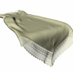 Vestido lencero de encaje para mujer modelo 3d
