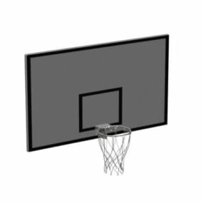 Panier de basket avec planche modèle 3D