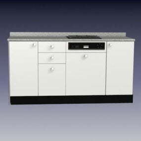 Modular Kitchen Cabinet Lower Part 3d model