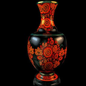 Modello 3d di vaso antico ornamentale di lusso