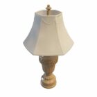 Antique Shade Wooden Base Table Lamp