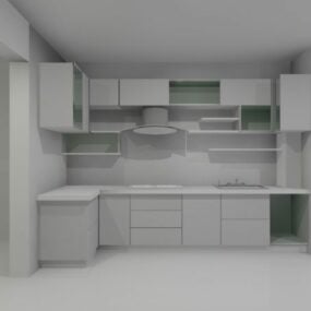 Σχεδιασμός σχήματος L 3d μοντέλου ντουλαπιού κουζίνας