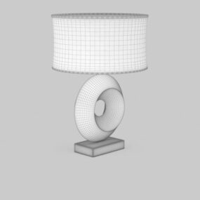 Modern Design White Shade Table Lamp 3d model