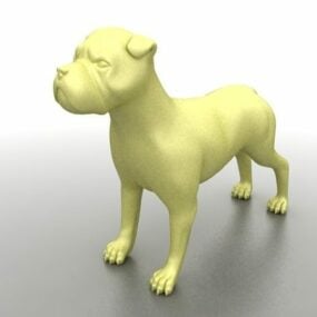 Patung Anjing Untuk Ornamen Taman model 3d