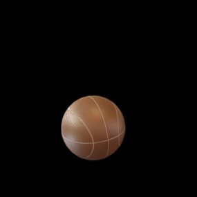 Basket-ball en caoutchouc marron modèle 3D