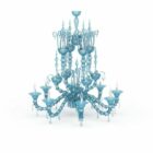 Blue Crystal Drop Ceiling Chandelier