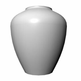 Vas Keramik Model 3d Warna Putih