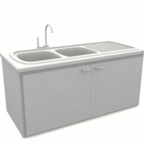 Model 3d Kabinet Dapur Kanthi Sink