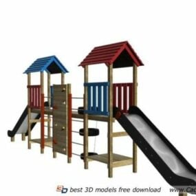 Kids Playsets Slide Equipment 3d model
