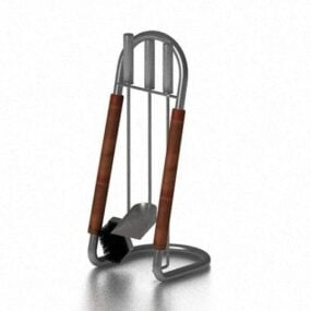 Fireplace Steel Tools Accessories 3d model