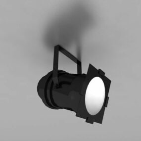 3д модель Потолочного черного металлического прожектора